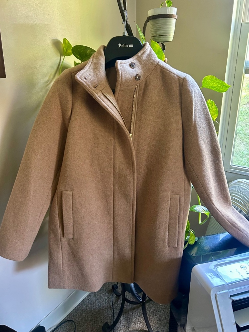 J.Crew Factory City Coat Button Neck Wool Blend NWT Size 10 - Picture 4 of 4